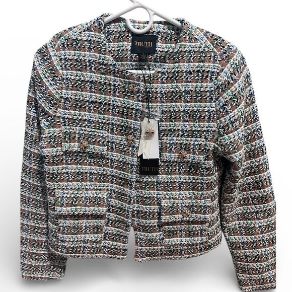 Truth By Republic Jackets & Blazers - Truth by republic Tweed Multicolor Jacket